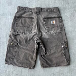 Vintage Y2K carhartt brown work wear cargo carpenter shorts